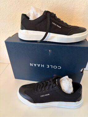 Cole Haan Women's GrandPrø Rally Canvas T-Toe Sneaker W27510 In Black  SZ 7 B Nw